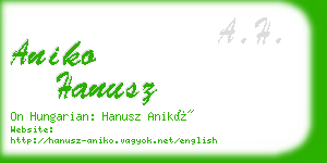 aniko hanusz business card
